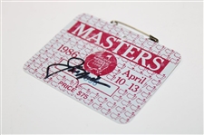 Jack Nicklaus Signed 1986 Masters Tournament SERIES Badge #X15098 JSA ALOA