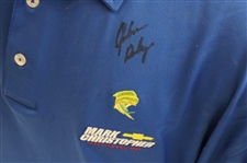 John Daly Signed Dark Blue Cool Fish Collared Shirt with Sponsors JSA ALOA