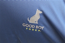 John Daly Signed Blue Black Striped Dignity Collared Shirt with Sponsors JSA ALOA