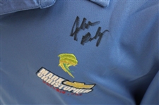 John Daly Signed Light Blue Cool Fish Collared Shirt with Sponsors JSA ALOA