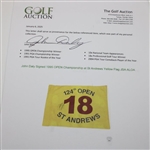 John Daly Signed 1995 OPEN Championship at St Andrews Yellow Flag JSA ALOA