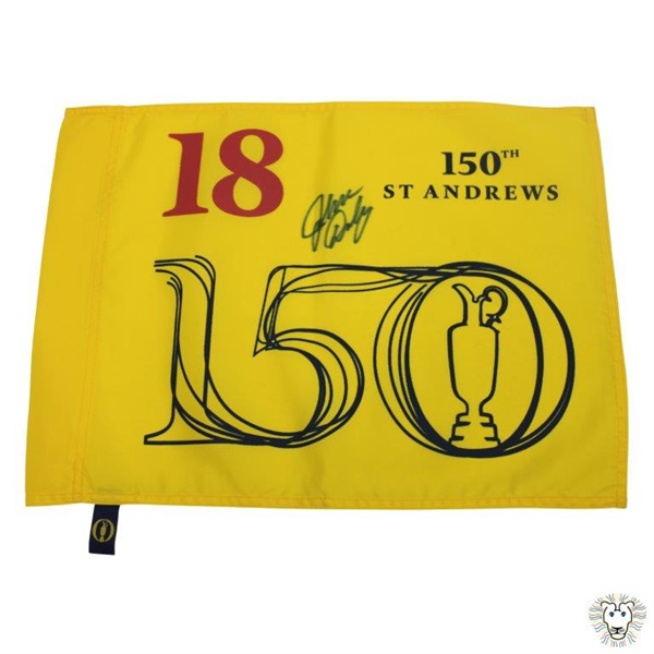 John Daly Signed 2022 OPEN Championship at St Andrews Yellow Flag JSA ALOA