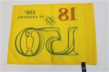 John Daly Signed 2022 OPEN Championship at St Andrews Yellow Flag JSA ALOA