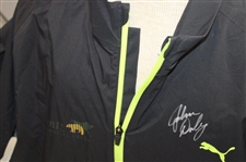 John Daly Signed Black & Yellow Puma Windbreaker with Sponsors JSA ALOA