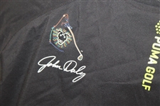 John Daly Signed Black & Yellow Puma Windbreaker with Sponsors JSA ALOA
