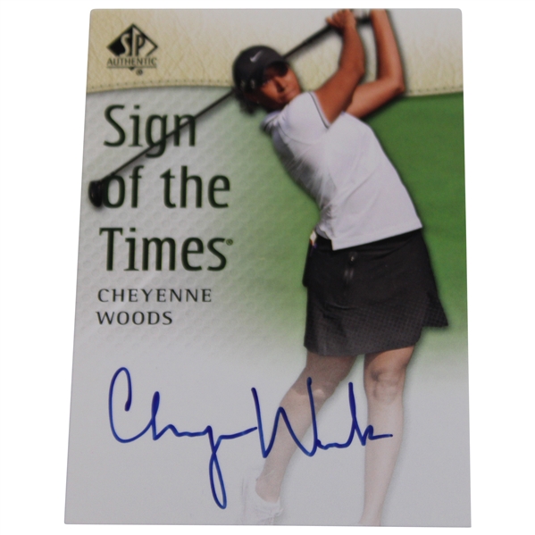 Cheyenne Woods Signed SP Authentic Sign of The Times Card