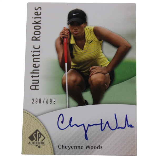 Cheyenne Woods Signed SP Authentic Rookies Card #298/699