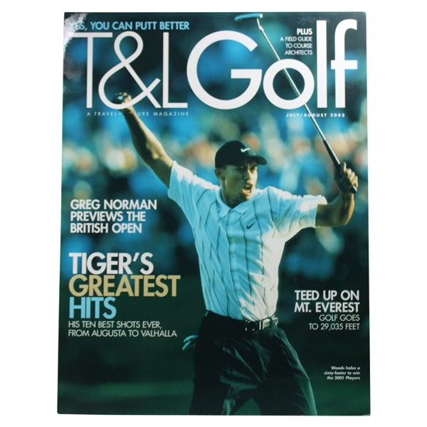 Tiger Woods T&L Golf Cover Tigers Greatest Hits Mounted Poster - July/August 2003