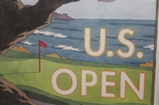2008 US Open at Torrey Pines Promotional Poster Signed by Artist Lee Wybranski