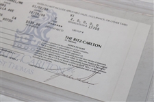 Tiger Woods Signed The Ritz Carlton St Thomas 1998/1999 New Years Trip Receipt PSA Authentic AUTO