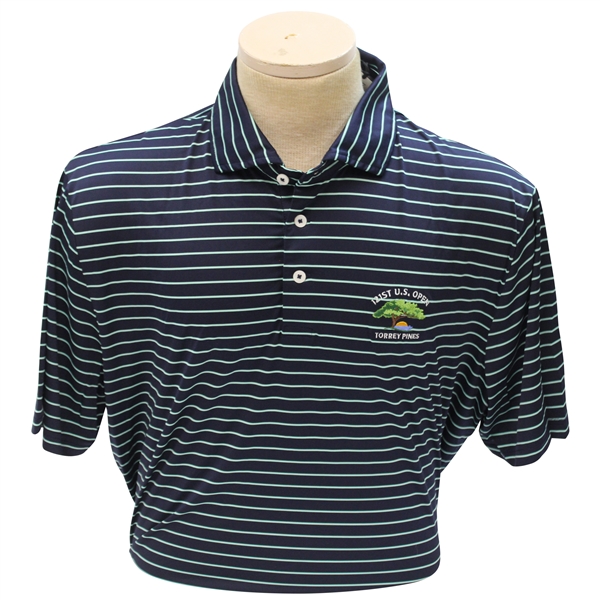 2008 US Open at Torrey Pines Navy w/Thin Stripes Embroidered Ralph Lauren Polo