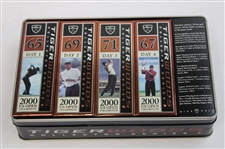 Tiger Woods Collector Series Metal Dozen Golf Balls Tin - 2000 US Open at Pebble Beach
