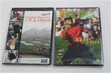 Two (2) US Open Greatest Moments/Dual for Ages DVD's with Two (2) Programs & Book