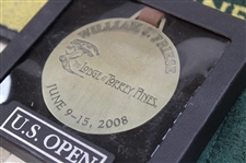 2008 US Open & Three (3) The Lodge at Torrey Pines Towel Plus 2008 US Open Metal Bag Tag