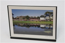 2008 US Open Tiger Woods Stroll up 18th Hole Picture in Holder w/Six (6) Sets of 2008 US Open Photo Cards