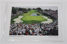 2008 US Open Tiger Woods Stroll up 18th Hole Picture in Holder w/Six (6) Sets of 2008 US Open Photo Cards