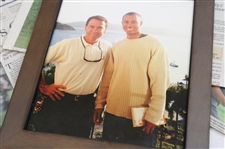 Two (2) Original Tiger Woods Photos w/San Diego Union Tribune 2008 US Open Coverage Newspapers