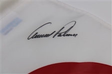 Arnold Palmer & Jack Nicklaus Dual Signed Shell Course Flag JSA ALOA
