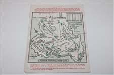 1964 Masters Tournament Sunday Pairing Sheet - Arnold Palmer Winner