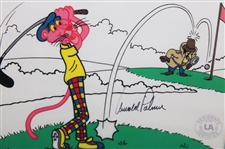 Arnold Palmer Signed Pink Panther Golfing Serigraph - Framed JSA ALOA