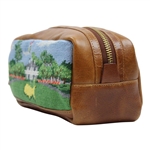 Augusta National Golf Club 'Clubhouse' Masters Logo Stitched Leather Overnight Bag - New
