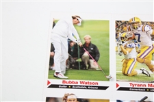 2012 Sports Illustrated For Kids Uncut Card Sheet Including Bubba Watson