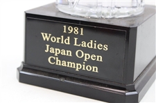 Champion Jan Stephenson's 1981 World Ladies Japan Open Glass Trophy