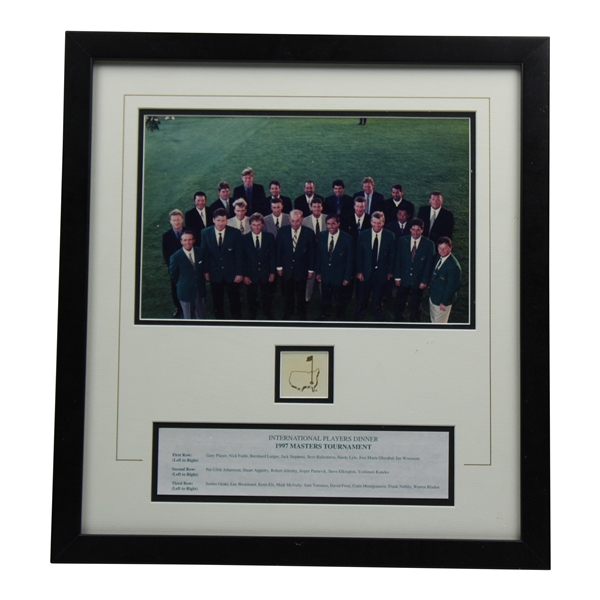 1997 Masters Tournament International Players Dinner Framed Photo Display