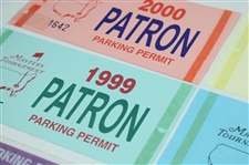 Lot of Masters Tournament Patron Parking Permits and Publications & Videos Booklets
