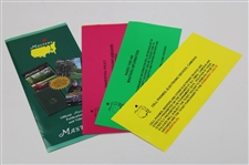 Lot of Masters Tournament Patron Parking Permits and Publications & Videos Booklets
