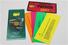 Lot of Masters Tournament Patron Parking Permits and Publications & Videos Booklets