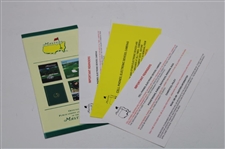 Lot of Masters Tournament Patron Parking Permits and Publications & Videos Booklets