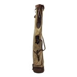Spalding Canvas & Brown Leather Golf Bag