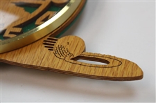 Laser Cut Wood Decor Golf Themed Battery Wall Clock