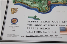 Pebble Beach Golf Links James P Izatt Topographical Print