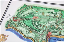Pebble Beach Golf Links James P Izatt Topographical Print