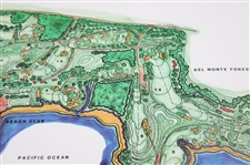 Pebble Beach Golf Links James P Izatt Topographical Print