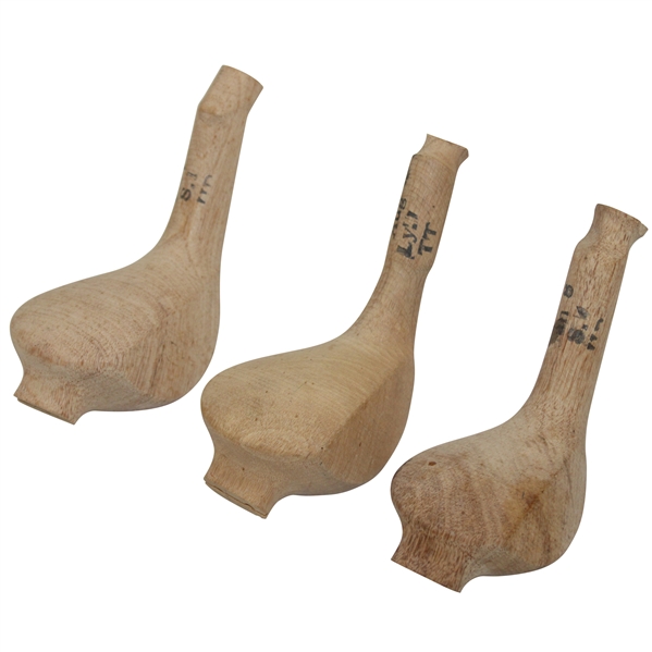 Three (3) Persimmon Unfinished Wood Heads