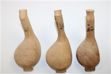 Three (3) Persimmon Unfinished Wood Heads