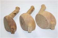 Three (3) Persimmon Unfinished Wood Heads