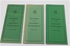 1980-1989 Records of the Masters Tournament Booklets - Ten (10)