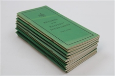 1980-1989 Records of the Masters Tournament Booklets - Ten (10)