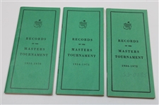 1970-1977 & 1979 Records of the Masters Tournament Booklets - Nine (9)