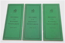 1970-1977 & 1979 Records of the Masters Tournament Booklets - Nine (9)