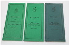 1990-1995 Records of the Masters Tournament Booklets - Six (6)