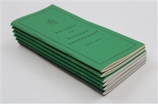 1990-1995 Records of the Masters Tournament Booklets - Six (6)