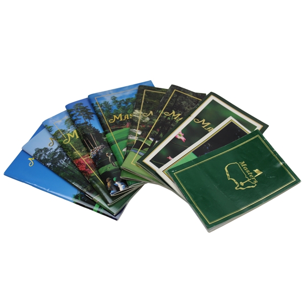 1990-1999 Masters Tournament Yardage Guides - Ten (10)