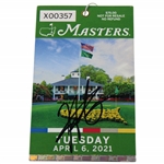 Hideki Matsuyama Signed 2021 Masters Tuesday Ticket #X00357 JSA #CB69460