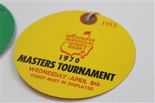 1970 Masters Tournament Monday, Tuesday & Wednesday Practice Rd Tickets - Billy Casper Winner