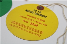 1970 Masters Tournament Monday, Tuesday & Wednesday Practice Rd Tickets - Billy Casper Winner